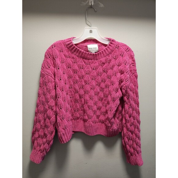 Pink Rose Sweater Small - Picture 1 of 5
